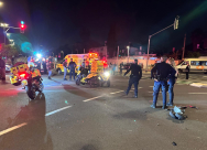 منتصف الليل إصابة متوسطة لراكب دراجة سكوتر في يافا